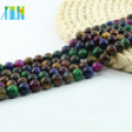 Hot Selling Polychrome Jaser Round Natural Gemstone Beads for Creation L-0580